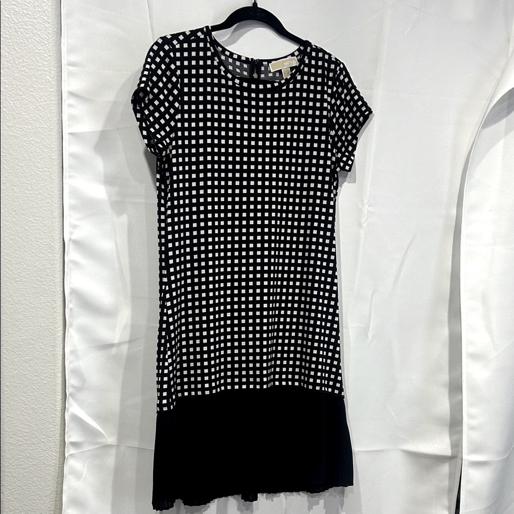 Michael Kors Black and White Geometric Dress